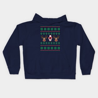 Santa and Rudolph Kids Hoodie